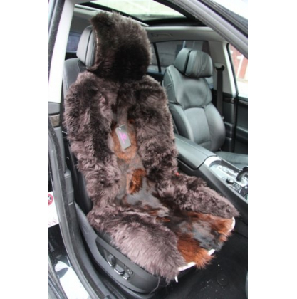 Купить Накидка на сиденье автомобиля из натурального меха Волк + Овчина рыжий
