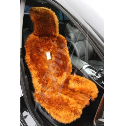 Купить Накидка на сиденье автомобиля из натурального меха Лиса + Овчина рыжий