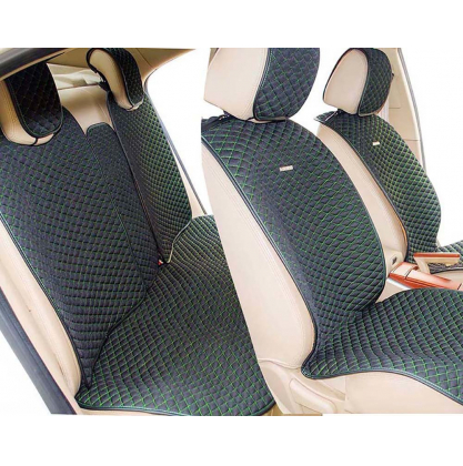 Купить Накидки на сиденья автомобиля летние PALERMO PLUS черный/зеленый
