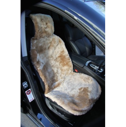 Купить Накидка на сиденье автомобиля из цельной шкуры овчины Короткий ворс (Россия) коричневый